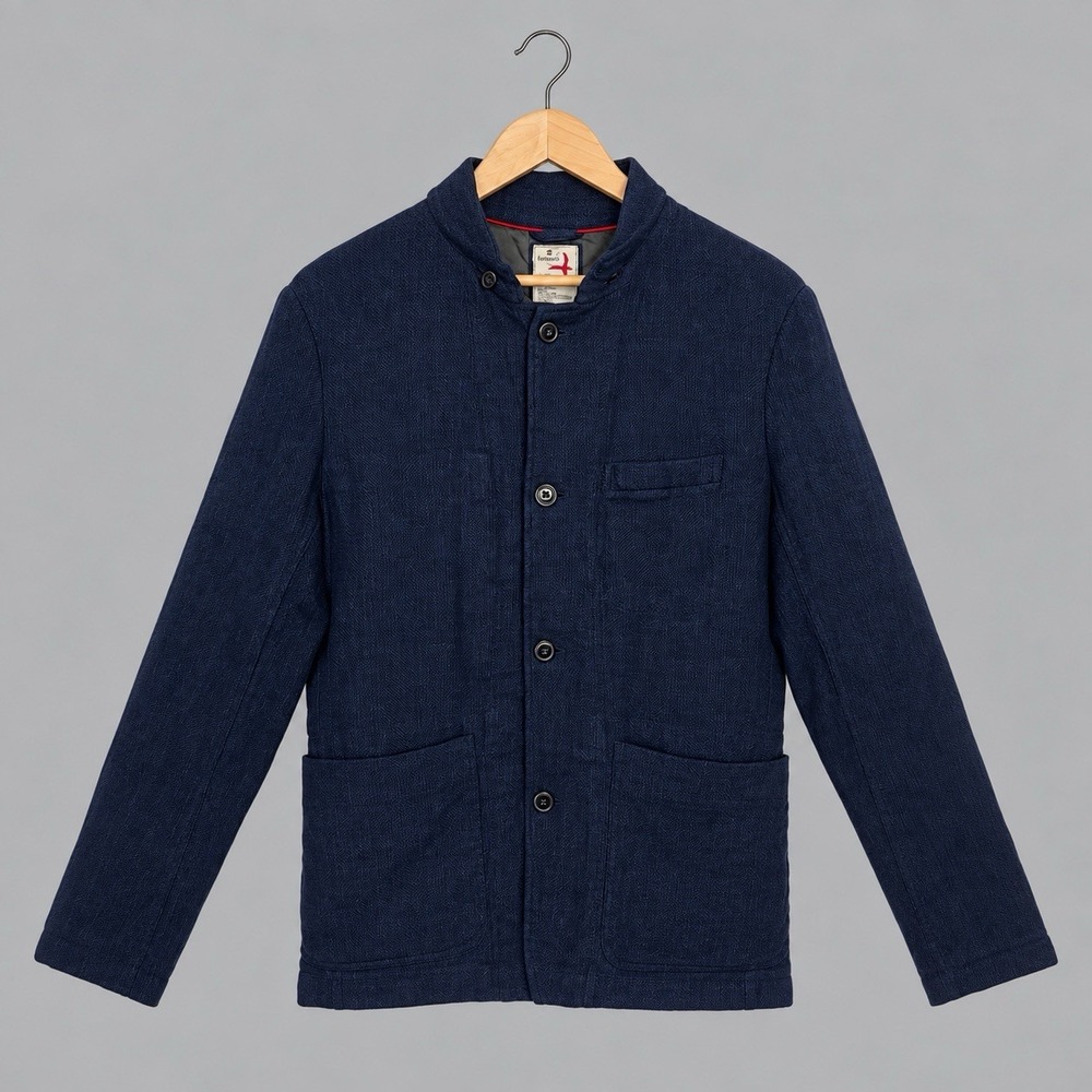 Relwen Tropical Trap Blazer Mens S Navy Blue Linen Cotton Blend Huckberry
